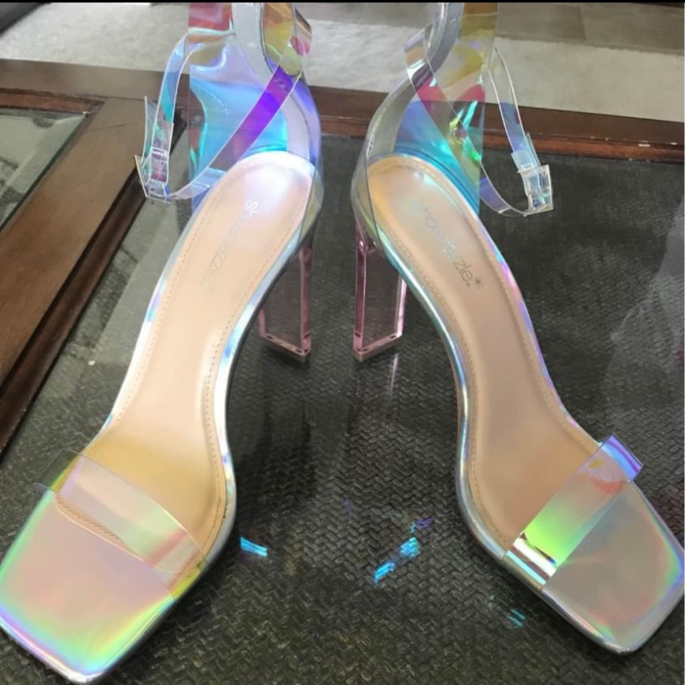 iridescent color heels 8 1/2
